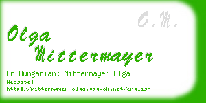 olga mittermayer business card